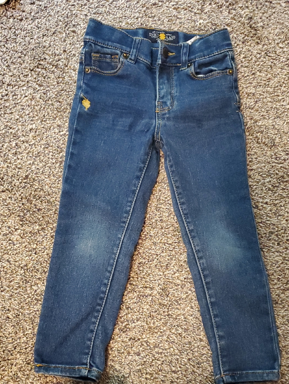 Lucky Brand Girls 3T Dark Blue Denim Jeans